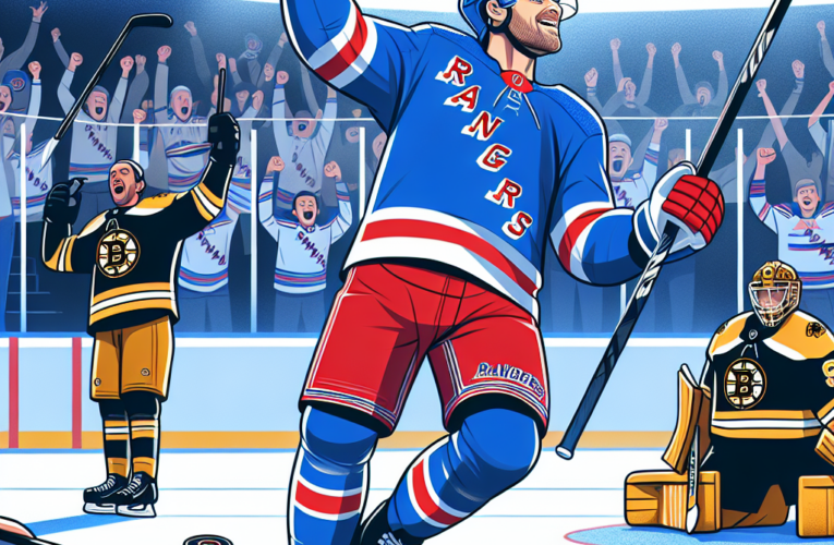Matthew Robertson scores in OT to lift the Rangers over the Bruins 4-3