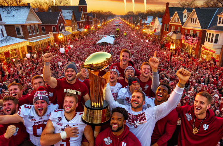 Hoosiers receive heros welcome in return to Bloomington as football national champions