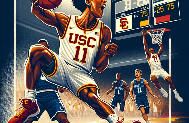 Alijah Arenas scores 11 of his 24 in final 4 minutes, USC beats Penn State 77-75