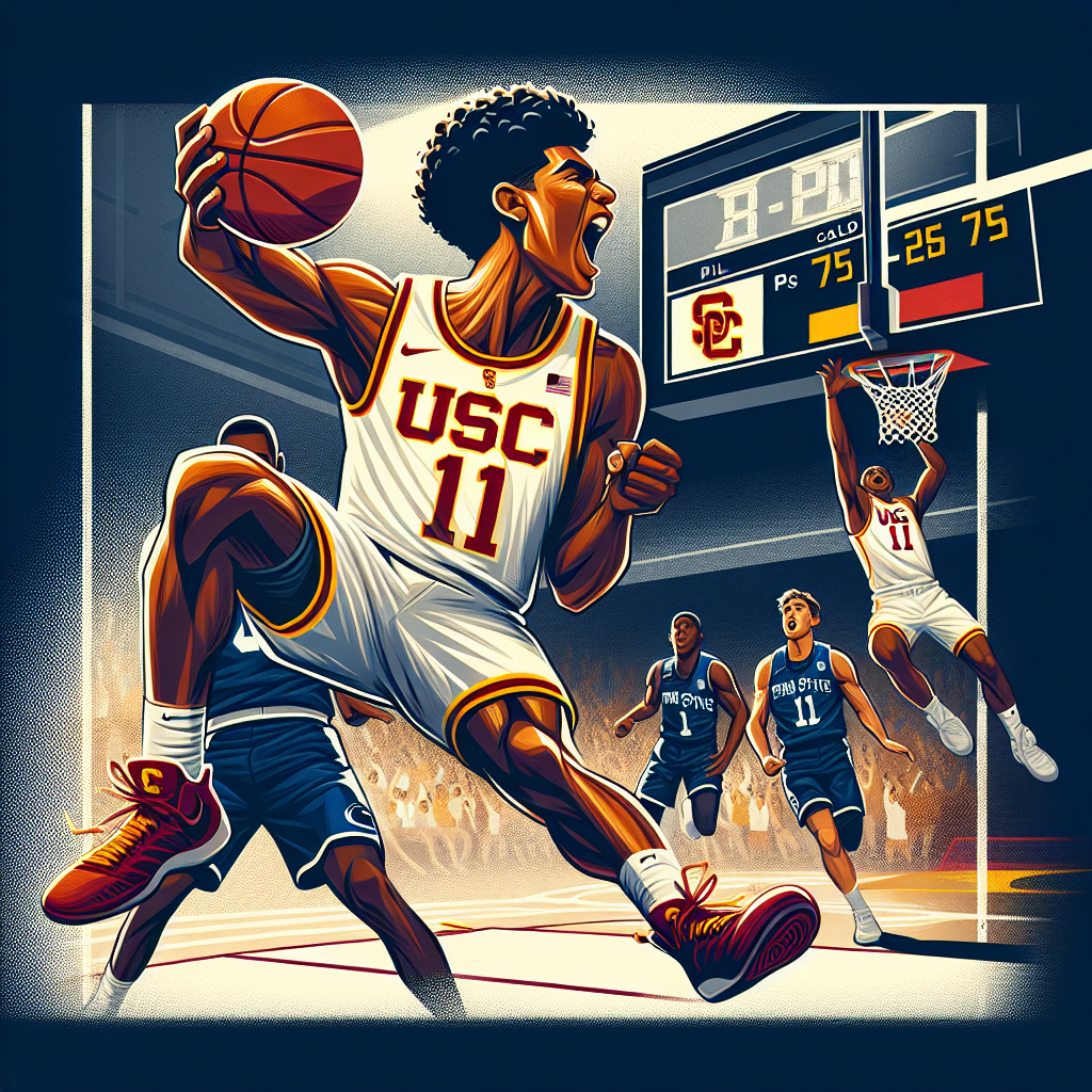 Alijah Arenas scores 11 of his 24 in final 4 minutes, USC beats Penn State 77-75