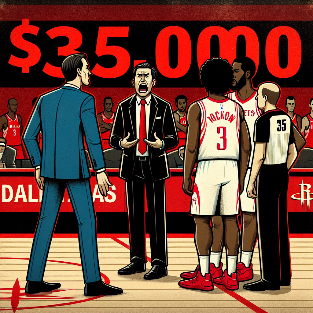 Dallas coach Jason Kidd was fined $35,000 for blasting referees after a loss to the Rockets